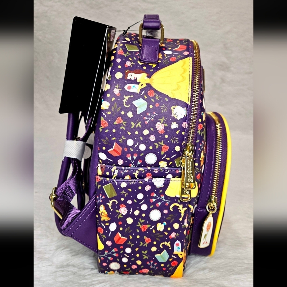 Loungefly Disney Belle Enchanted Beauty mini Backpack - Picture 3 of 7